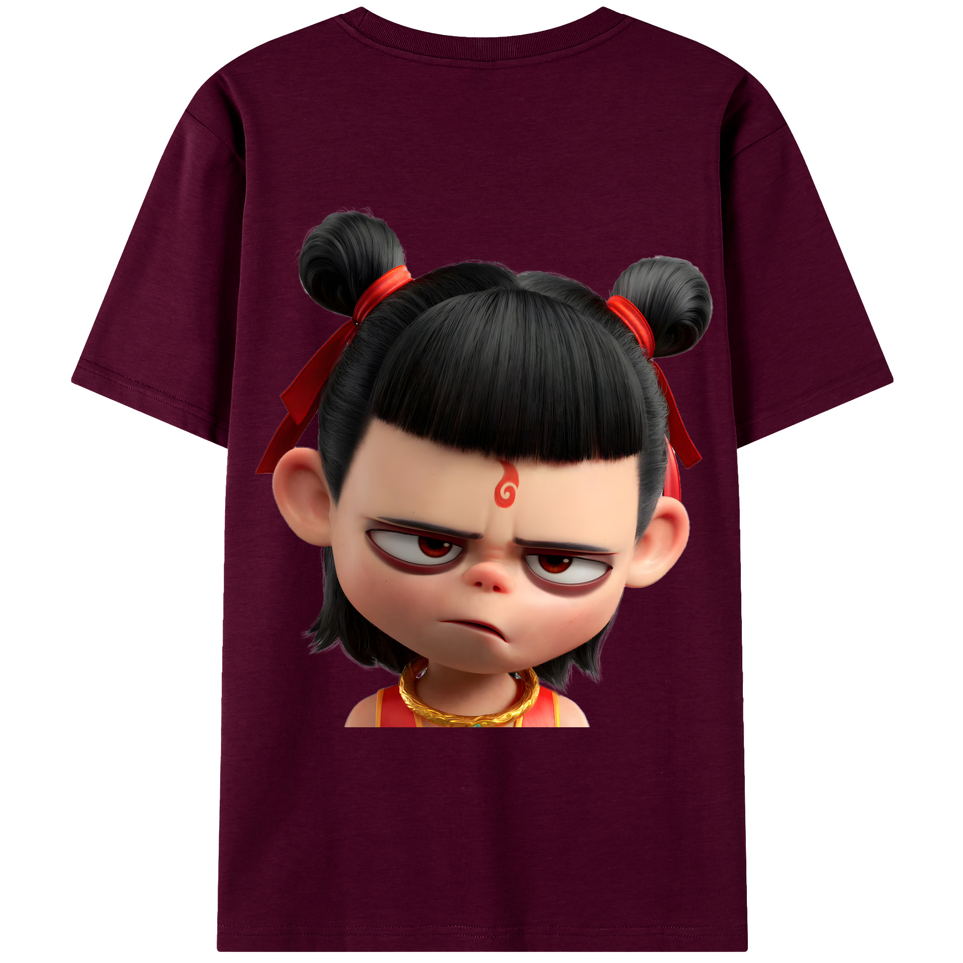 （画像用） Ne Zha 2 ナタ 魔童の大暴れ レディース半袖Tシャツ(バックプリント)
